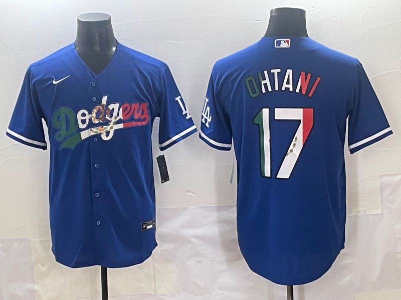 Men 2025 Los Angeles Dodgers #17 Ohtani Blue Nike MLB Jersey style 7151->los angeles dodgers->MLB Jersey